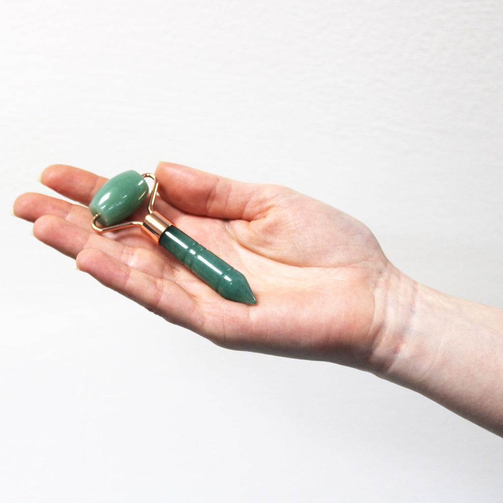 Mini Rodillo Facial · Cristal de Roca Natural